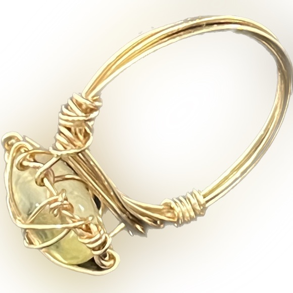 wire ring with citrine stone size 5 - Picture 5 of 14